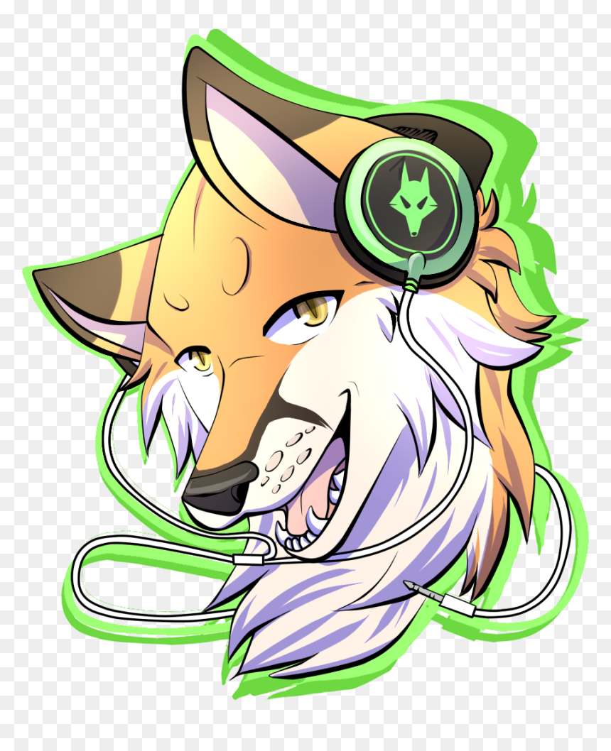 Head Phones Fox Clipart , Png Download - Cartoon, Transparent Png - fox ears png