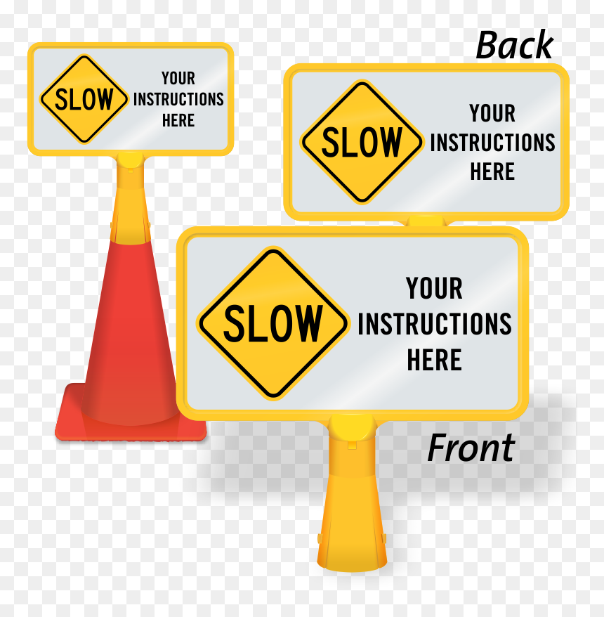 Coneboss Parking Signs For - Stop Here Wait For Gate To Open, HD Png Download - traffic cones png