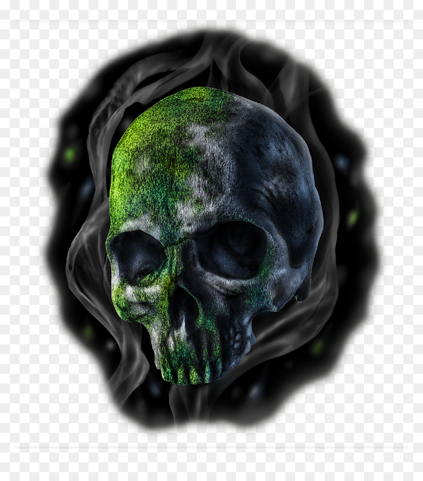 Green Skull Png - Skull, Transparent Png - green skull png
