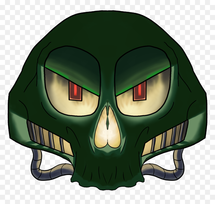 Oofdagames Spooky Skull - Illustration, HD Png Download - green skull png