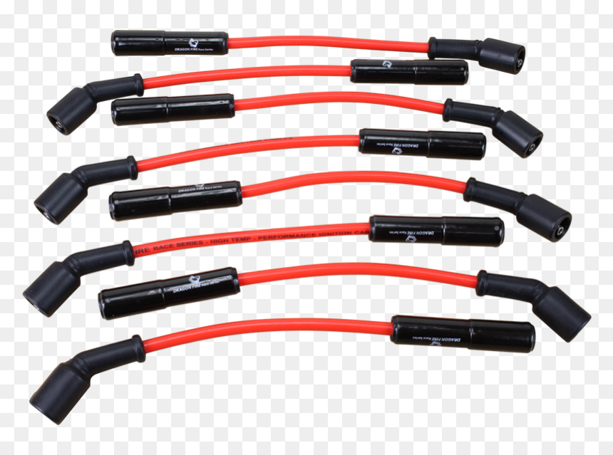 Brand New Dragon Fire Ceramic 8mm Spark Plug Wire Set - Cable, HD Png Download - spark plug png
