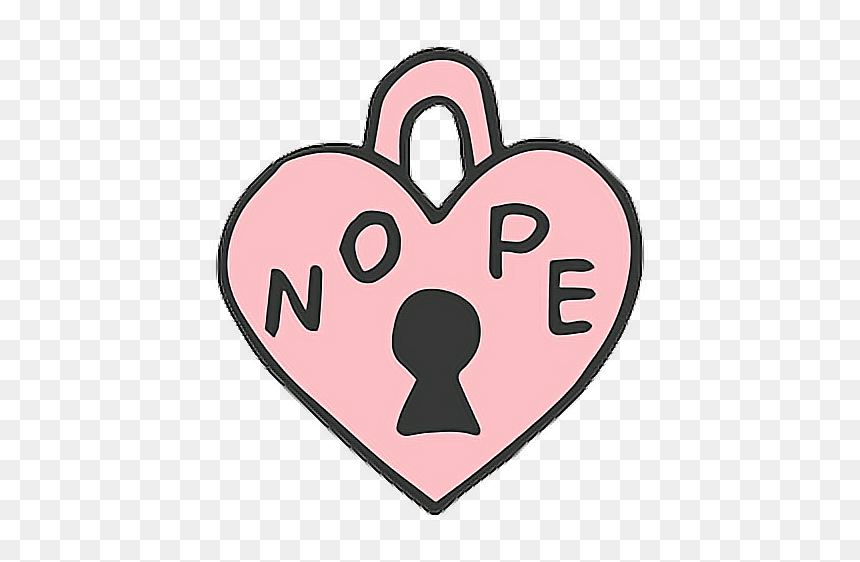 #nope #candado #girl #sad #tumblr - Sticker Candado Png, Transparent Png - candado png