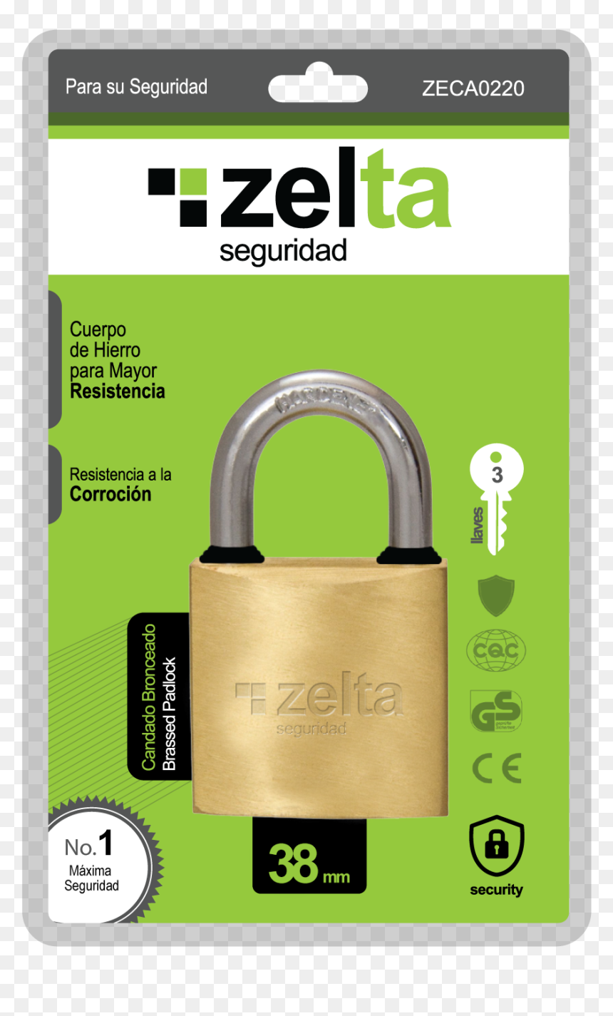 Candado De Hierro Bronceado De 38mm - Security, HD Png Download - candado png
