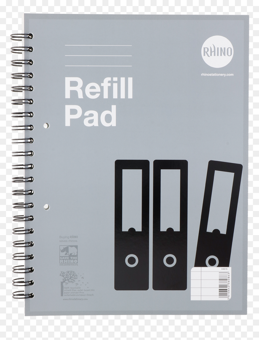 Rhino Refill Pad A4 150 Leaf 8mm Ruled & Margin - Notebook, HD Png Download - notebook lines png