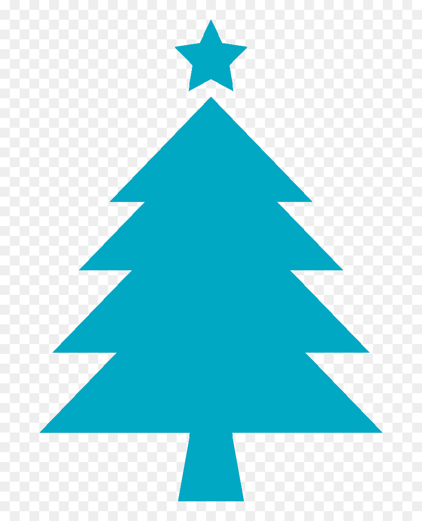 Silhouette Christmas Tree Clipart, HD Png Download - christmas boarder png