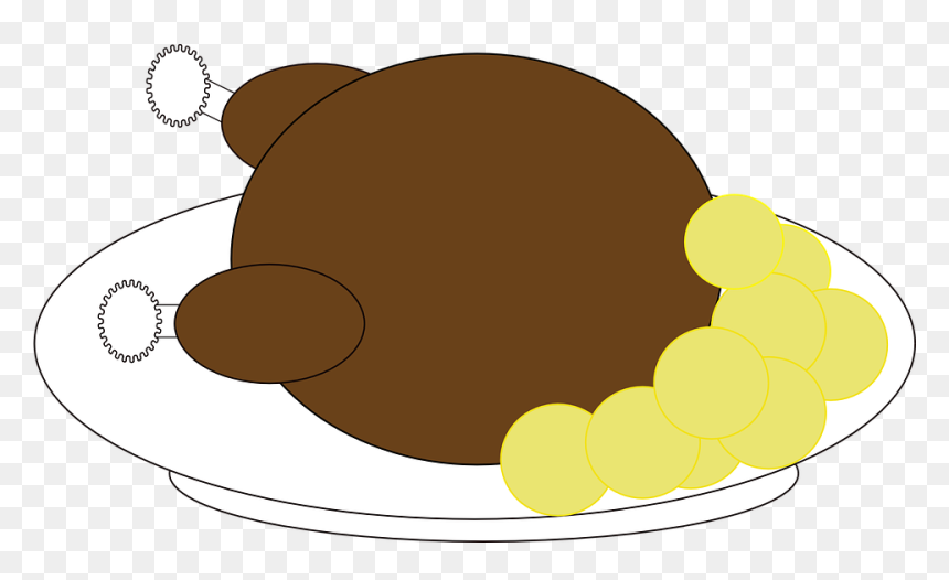 Potato Chicken Clipart, HD Png Download - turkey dinner png