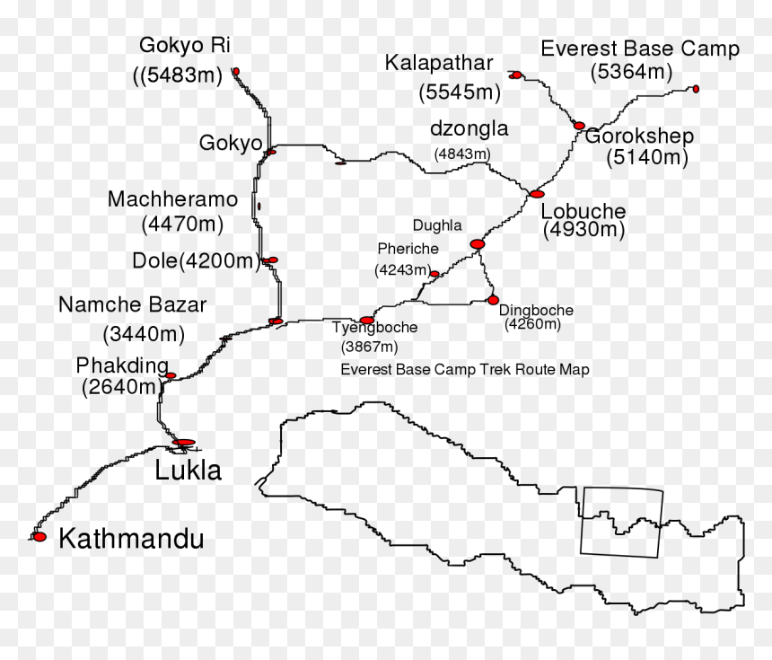 Map, HD Png Download - everest png