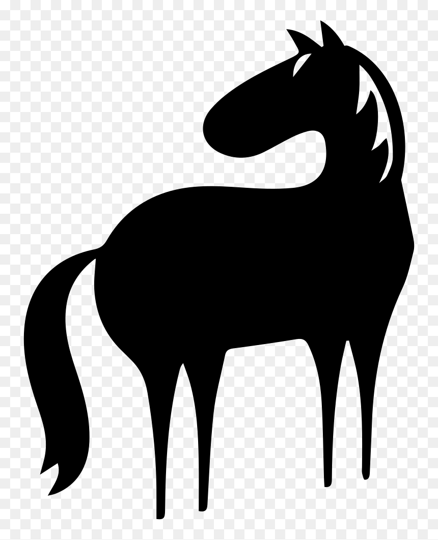 Horse Silhouette Cartoon, HD Png Download - cartoon horse png