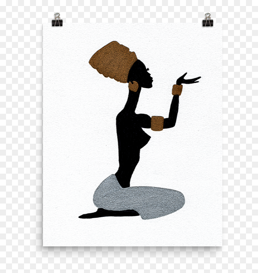 African Woman Silhouette Png, Transparent Png - african woman png
