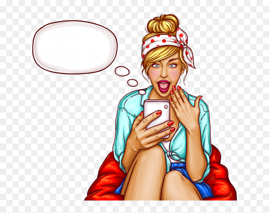 Pop Art Girl Png Images Free Download Searchpng - Speech Bubble Pop Art Girl, Transparent Png - hot chick png