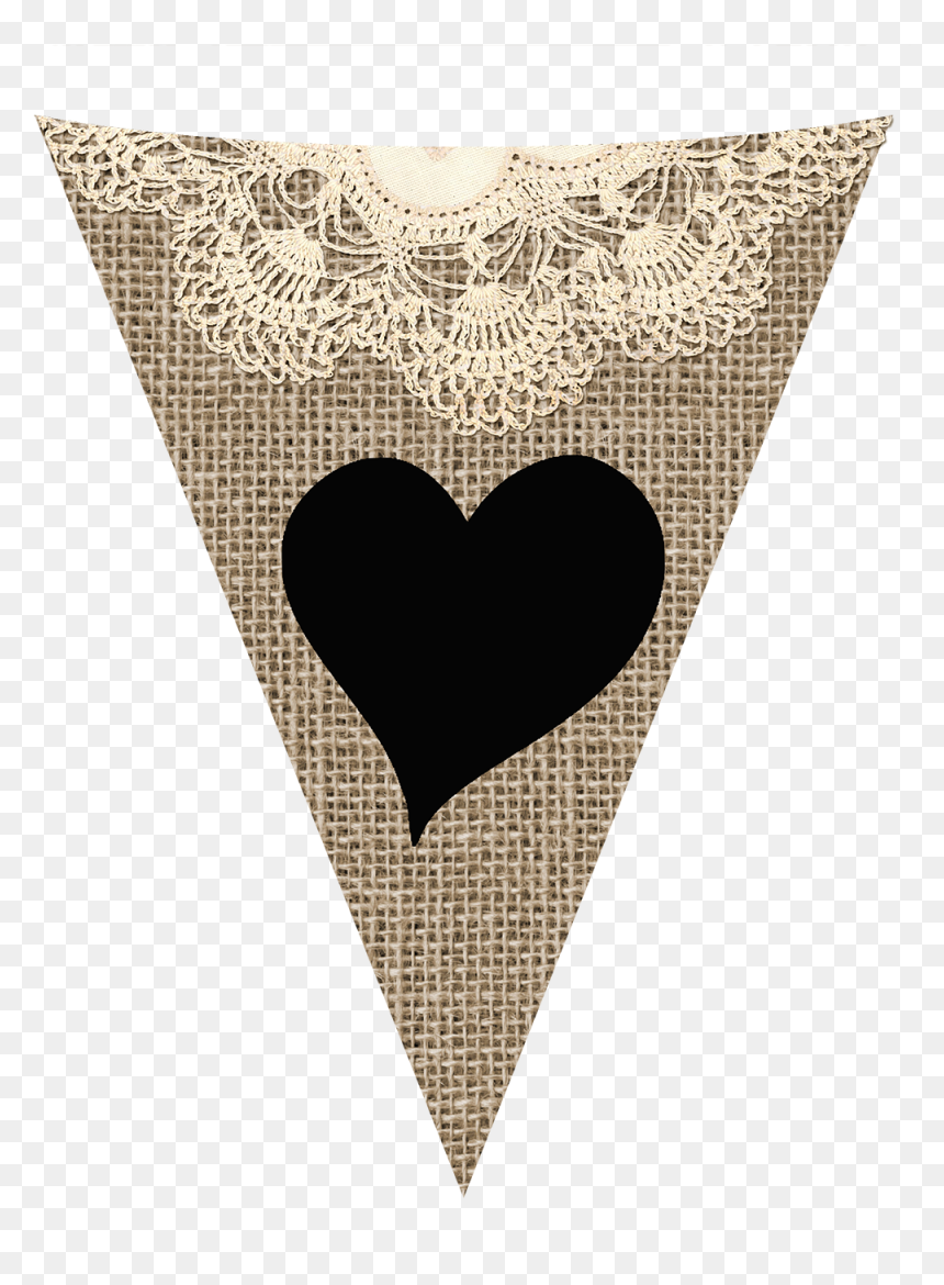 Burlap Wedding Coffee & Beverage Banners Example Image - Heart, HD Png Download - coffe stain png