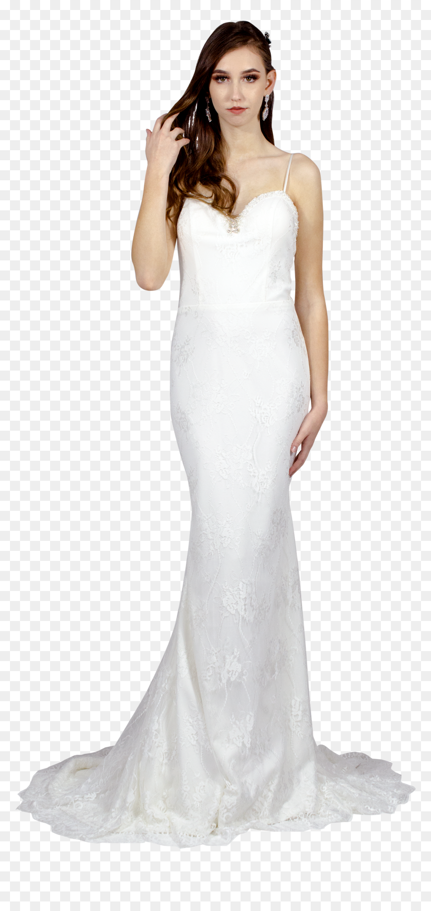 Gown, HD Png Download - wedding lace png