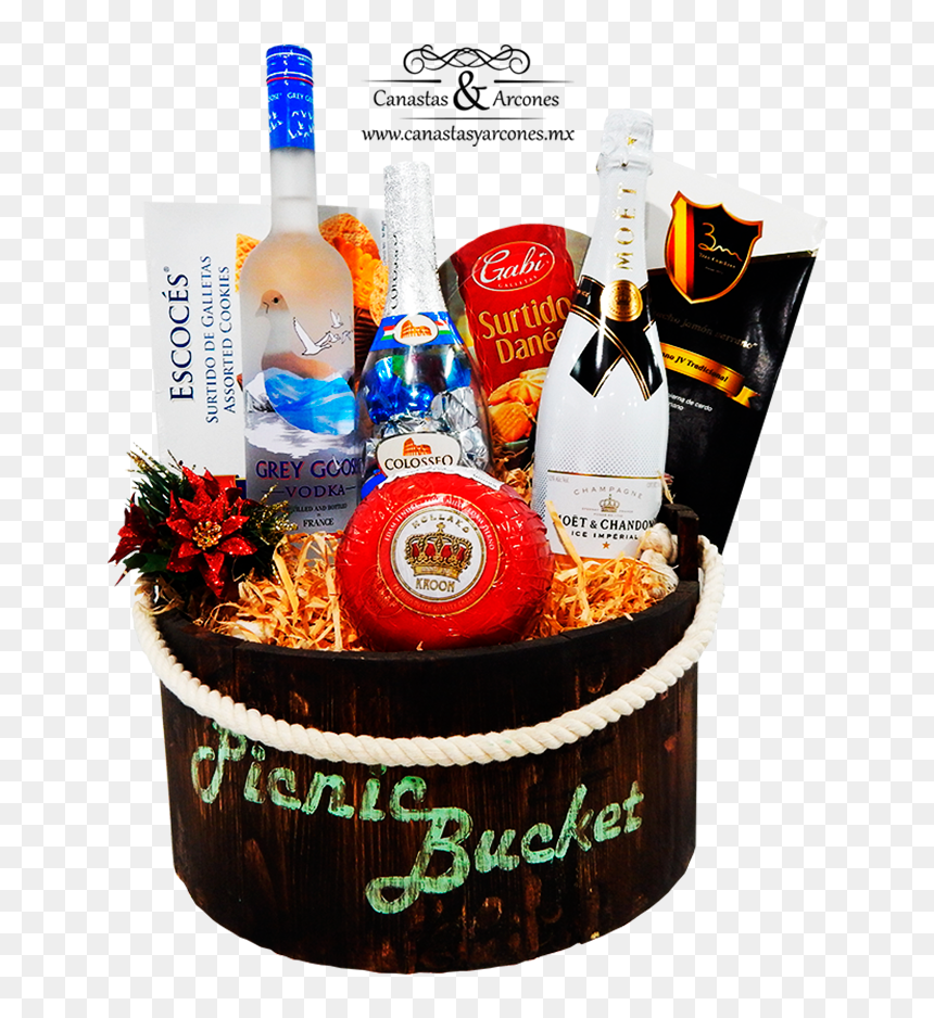 Cerveza Costco Cesta De Mimbre Para Navidad Cesta Mimbre - Regalos Para Navidad De Empresas, HD Png Download - regalos de navidad png