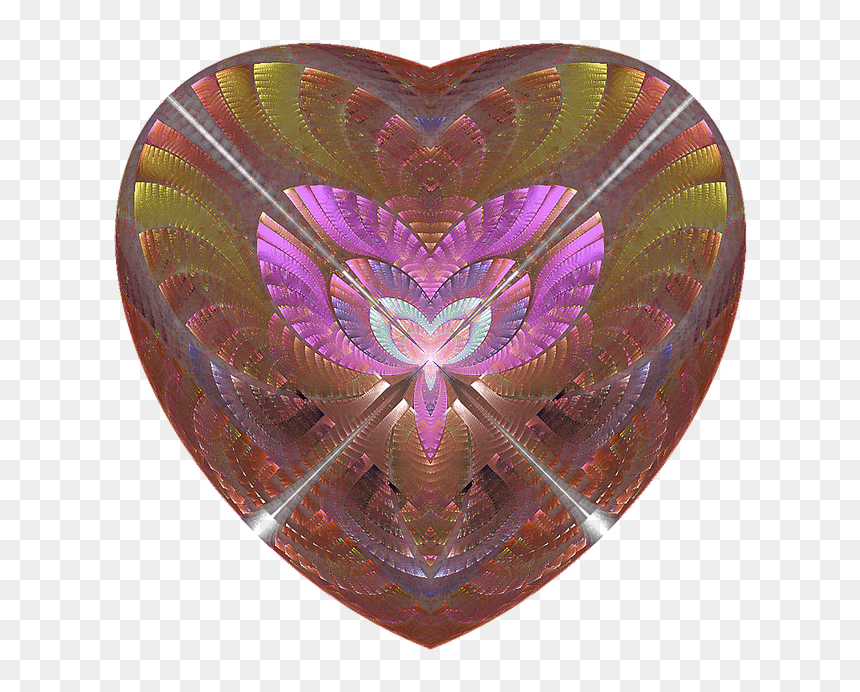 Fractal Pink Heart, HD Png Download - valentine png images