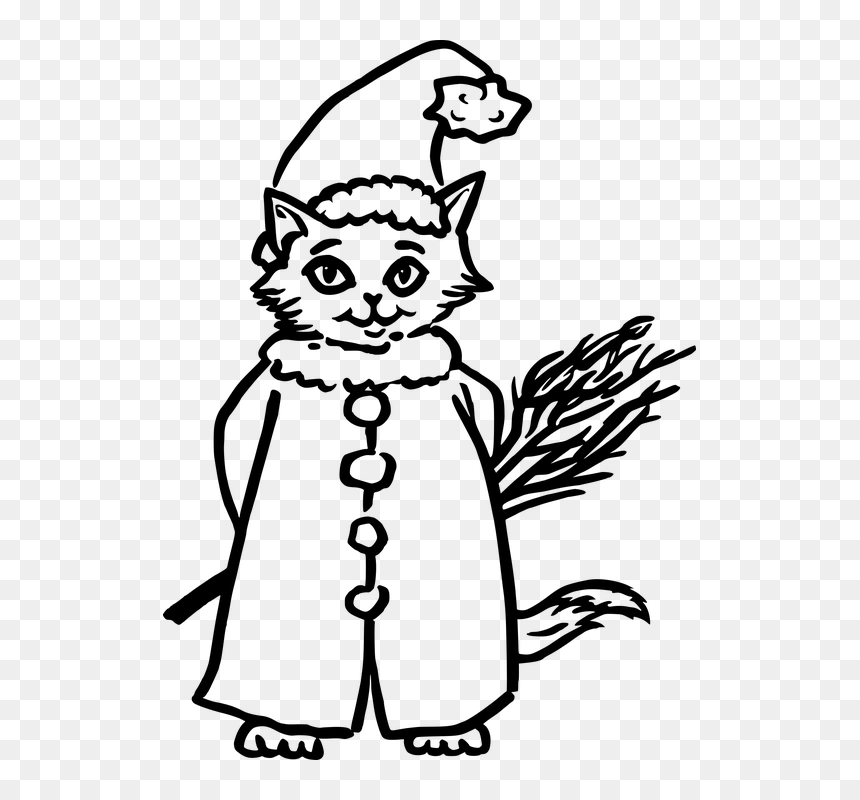 Cartoon, HD Png Download - christmas cat png
