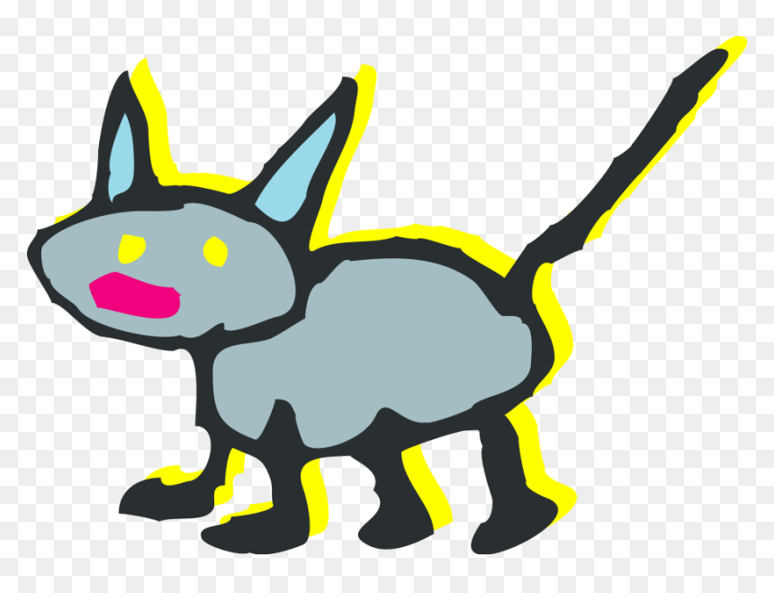 Cartoon Cat 03 Clipart, Vector Clip Art Online, Royalty - Cat Drawing Easy, HD Png Download - christmas cat png
