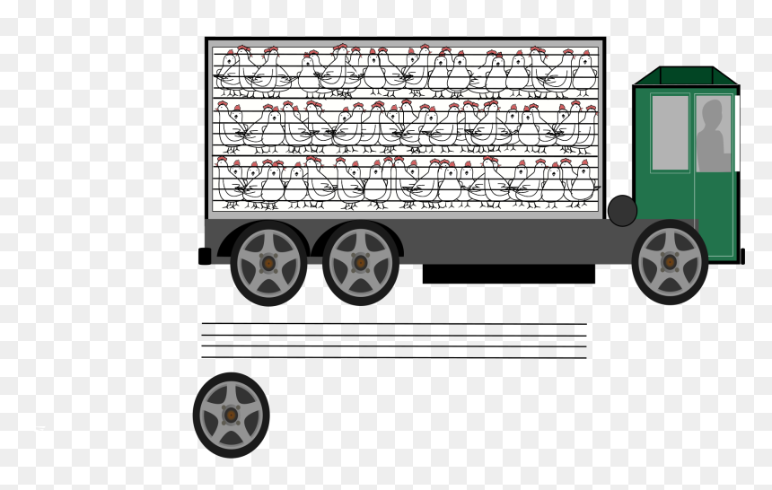 Clipart Chicken Truck - Chicken Truck Transporting Clipart, HD Png Download - truck png clipart