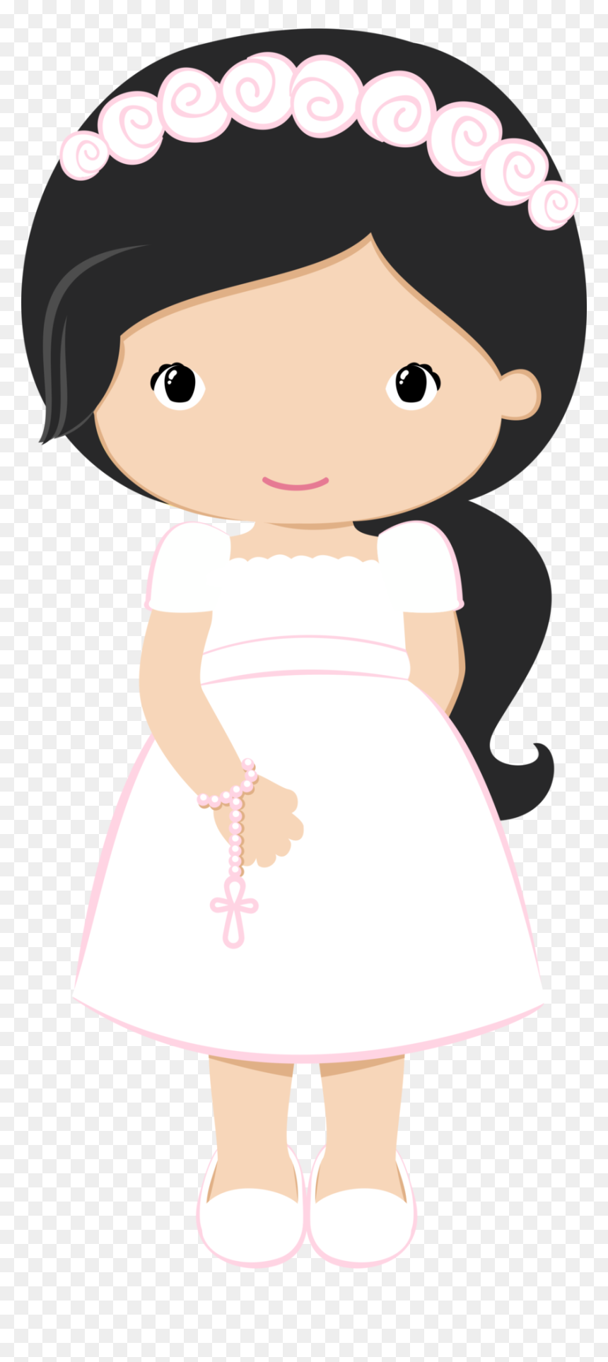 Transparent Communion Png - Clipart Communion Girl Png Wave Hair, Png Download - girl png clipart