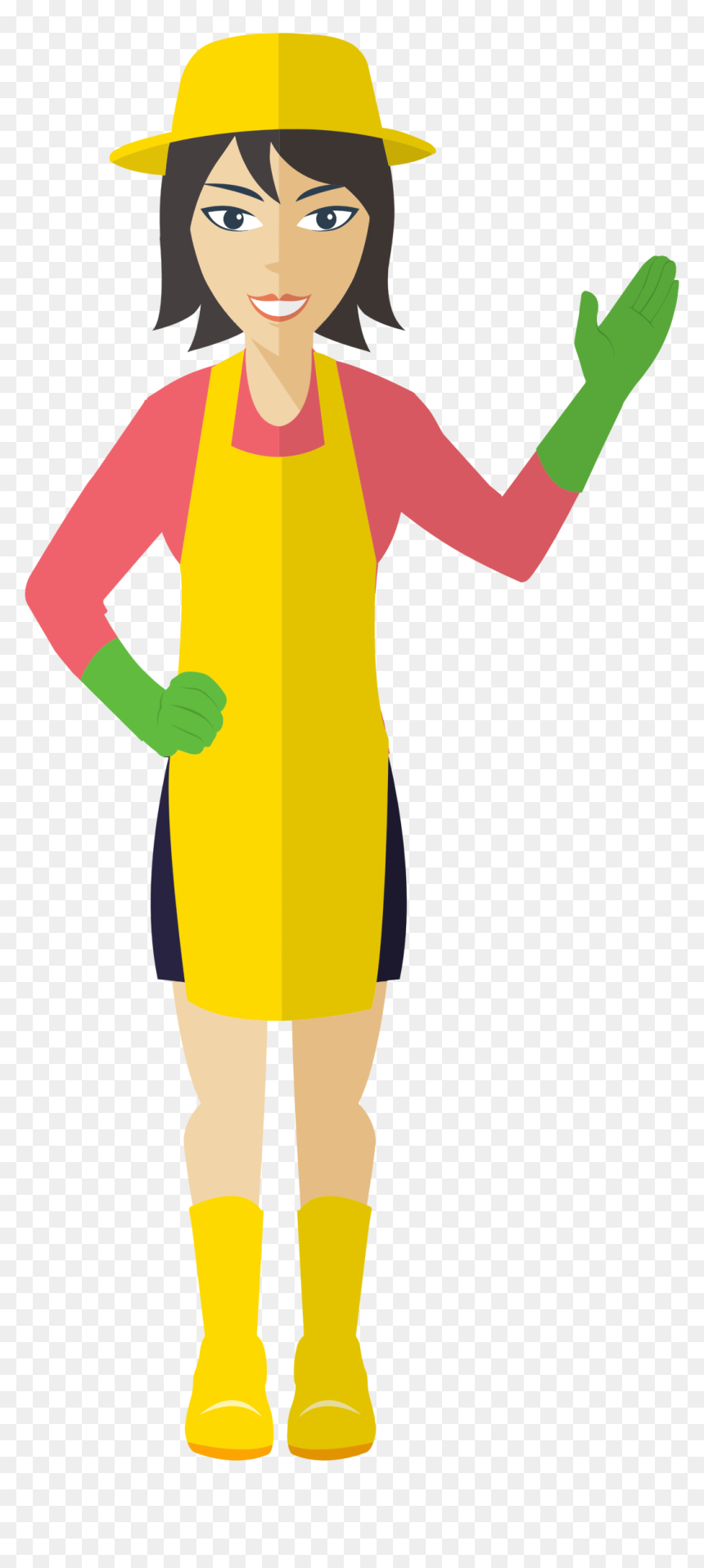 Transparent Woman Cartoon Png - Gardening Women Clip Art Png, Png Download - woman cartoon png
