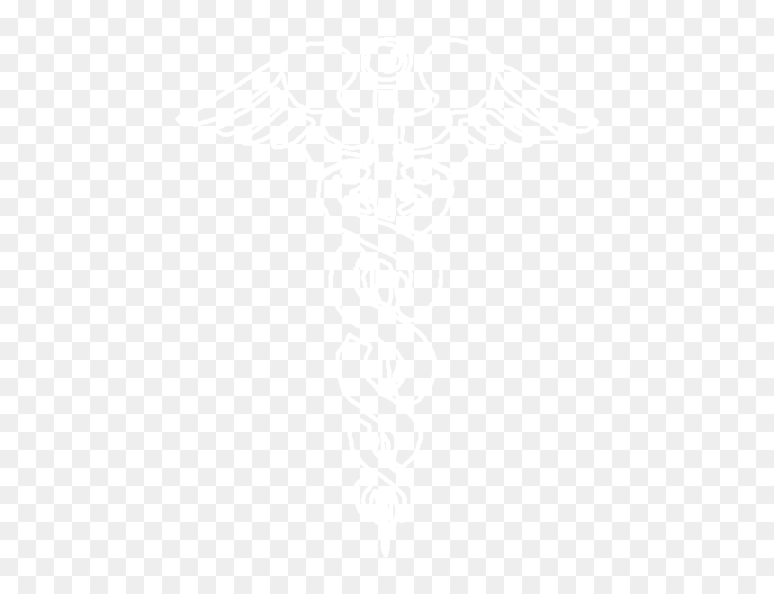Caduceus - Medical Care - Personal Injury - Johns Hopkins Logo White, HD Png Download - medical caduceus png