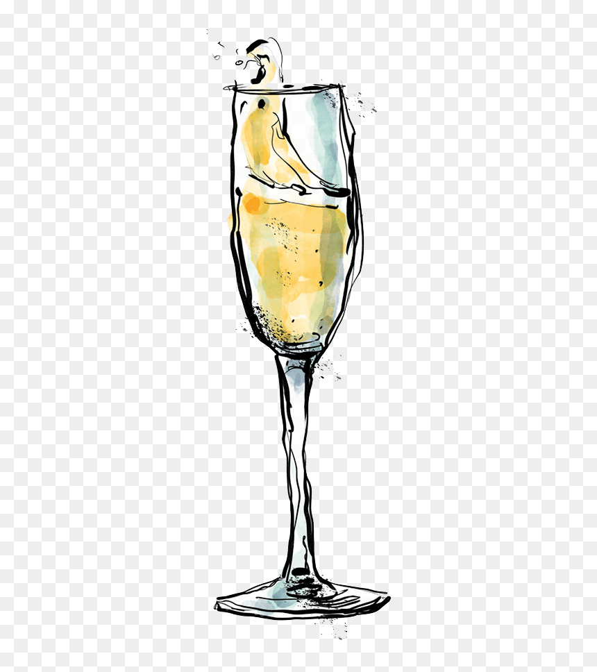 Champagne Stemware, HD Png Download - glass of champagne png