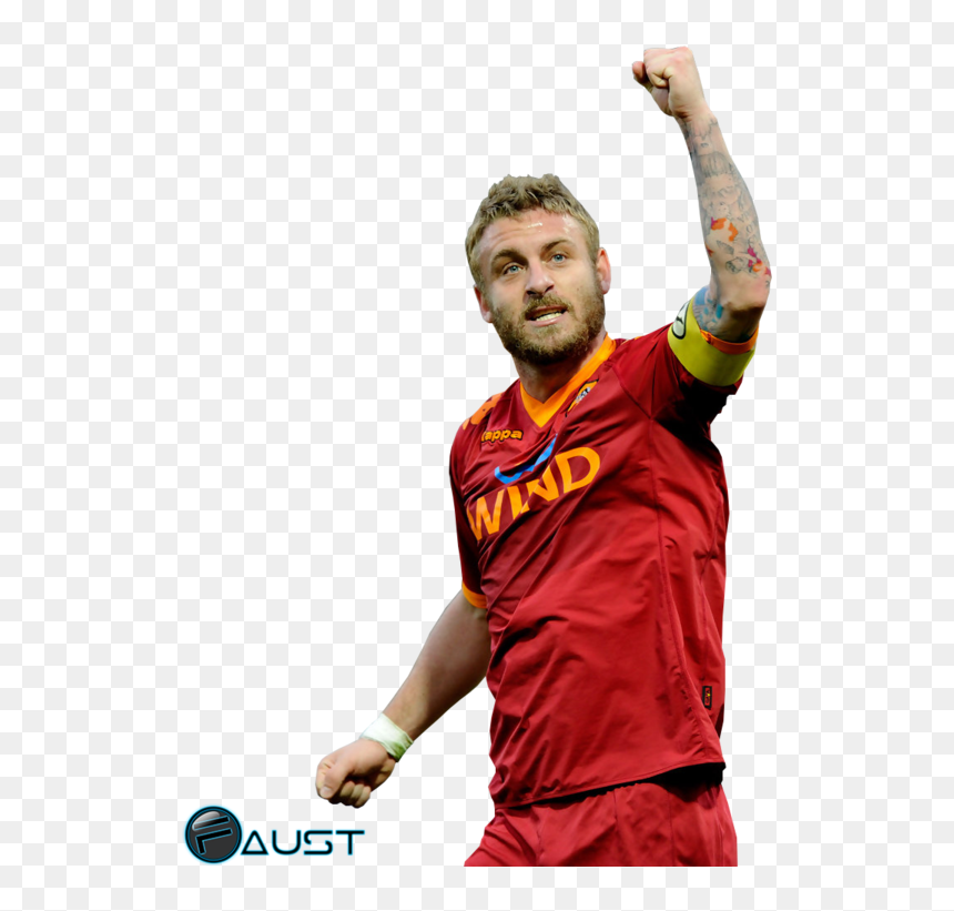 Tattoo Football De Rossi Player A - De Rossi Football Png, Transparent Png - roma png