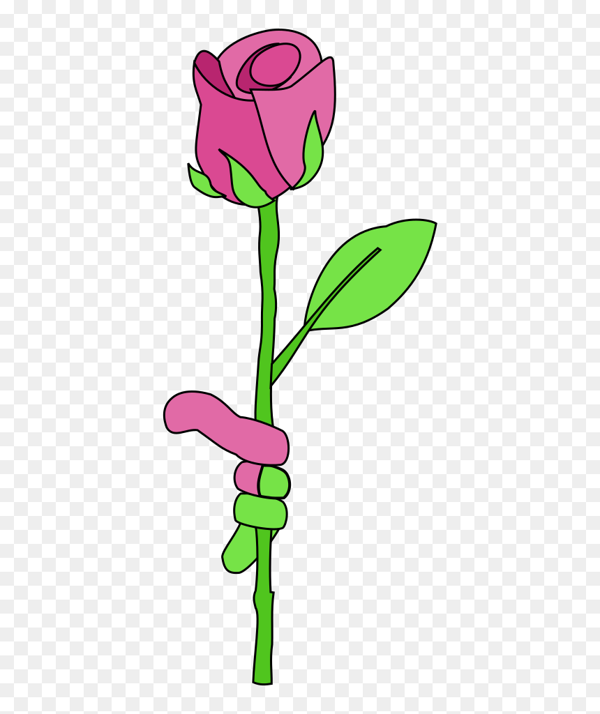 A Rose With A Gummy Worm Wrapped Around Its Stem - Hybrid Tea Rose, HD Png Download - gummy worms png