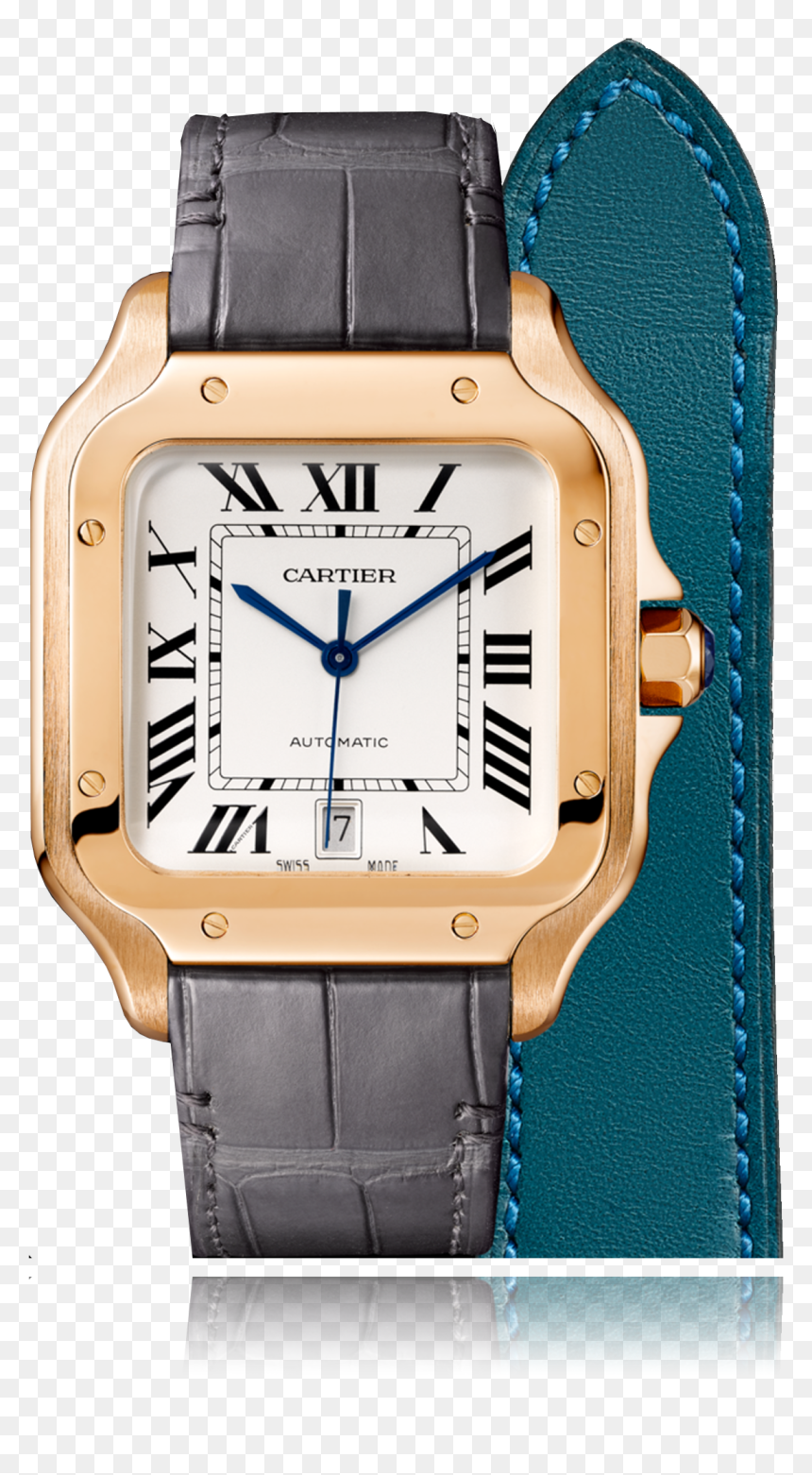 Cartier Santos Large Steel, HD Png Download - mone png