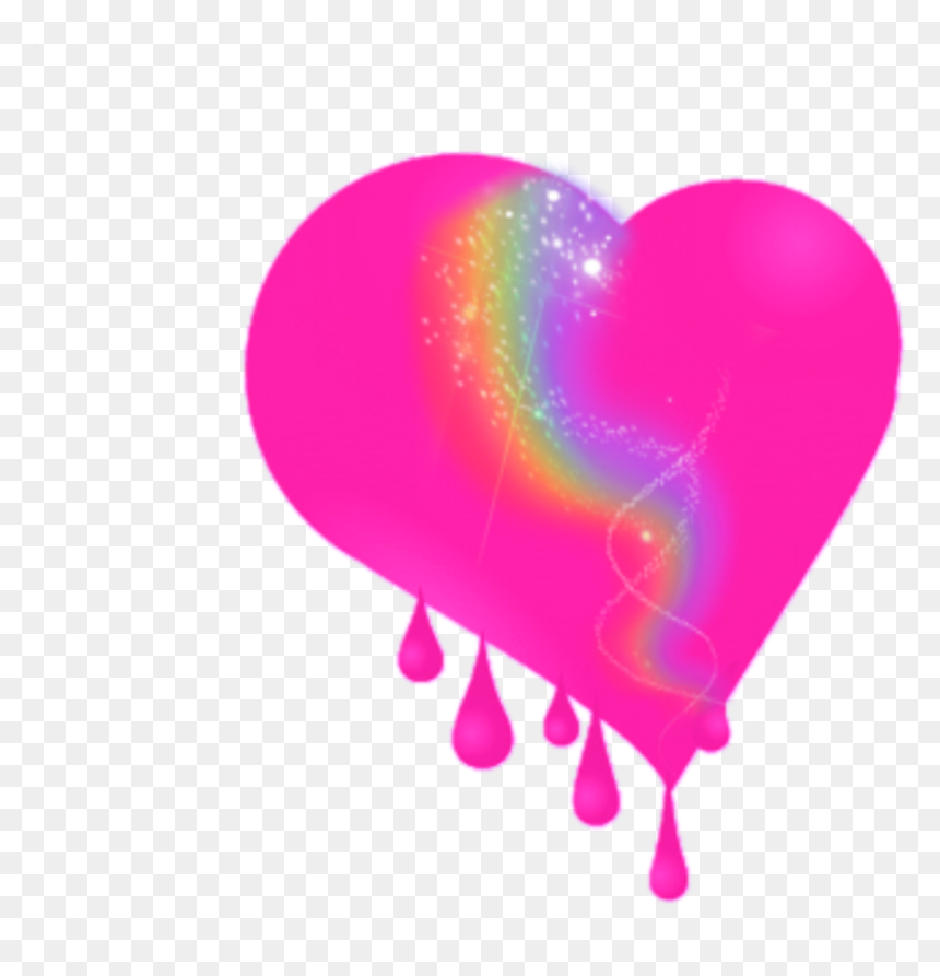 Remix Bleedingheart Rainbow Pink Heart Glitter Sparkle - Portable Network Graphics, HD Png Download - sparkle heart png