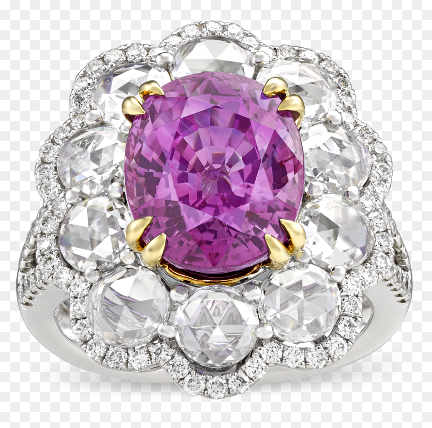 Boysenberry Pink Ceylon Sapphire Ring, - Diamond, HD Png Download - diamond png images
