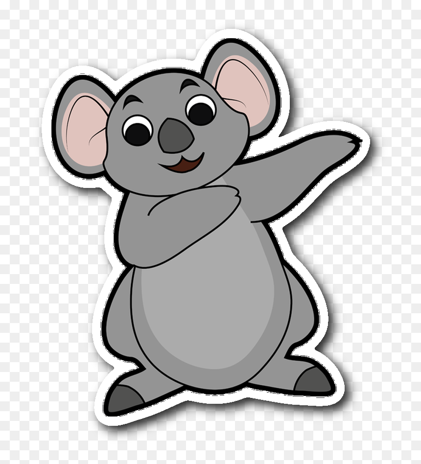 Koala Bear Sticker For Car Bumper, Dabbing Animal Lover - Mouse Dabbing Clip Art, HD Png Download - koala bear png