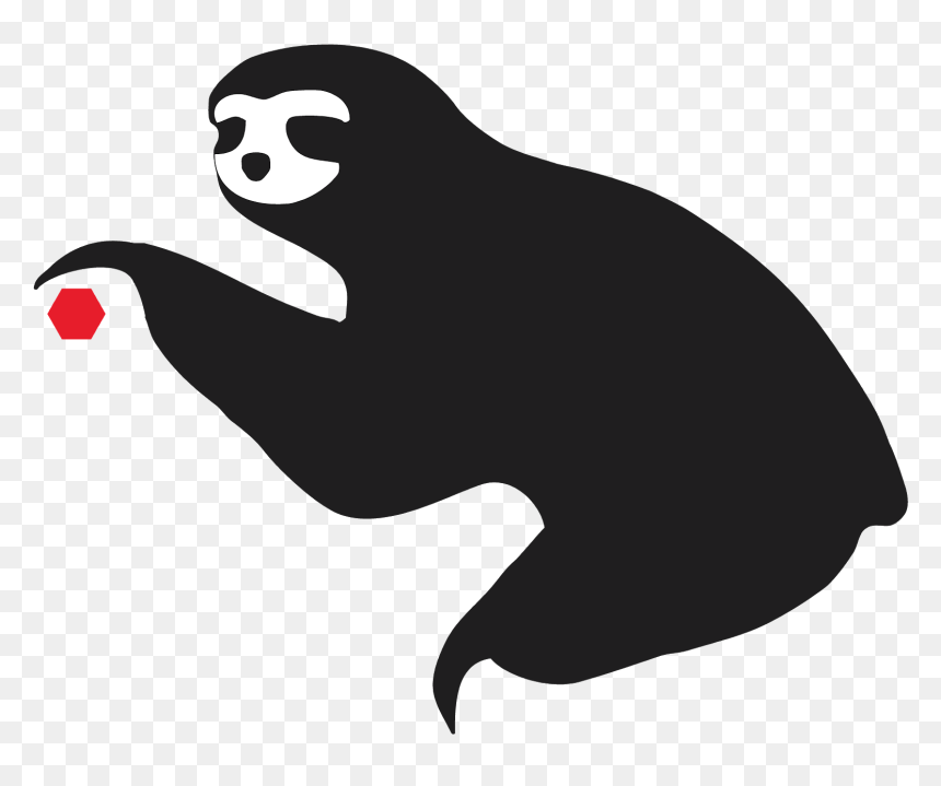 Graphic Black And White Stock Silhouette Anteater Clip - Sloth Silhouette Png, Transparent Png - sloth.png