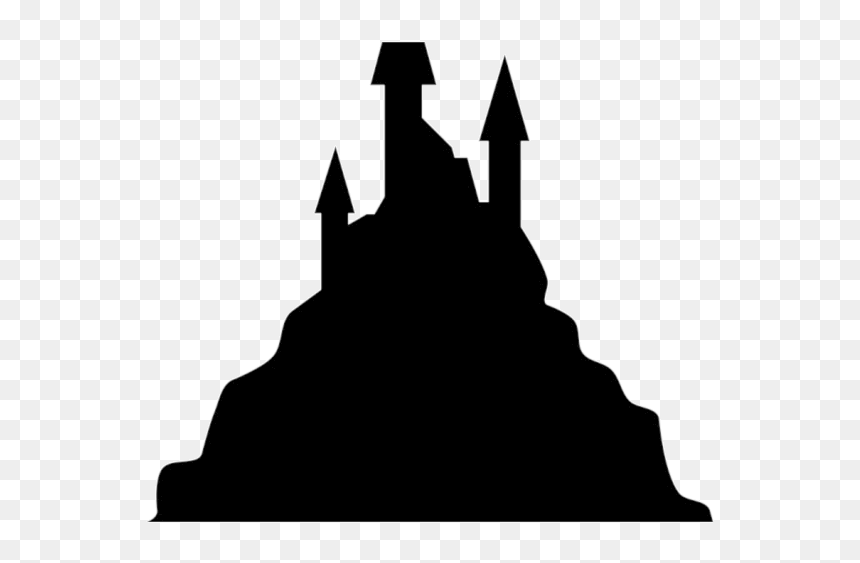 Cinderella Castle Disney Palace Clipart Silhouette - Spooky Castle Silhouette, HD Png Download - castle transparent png