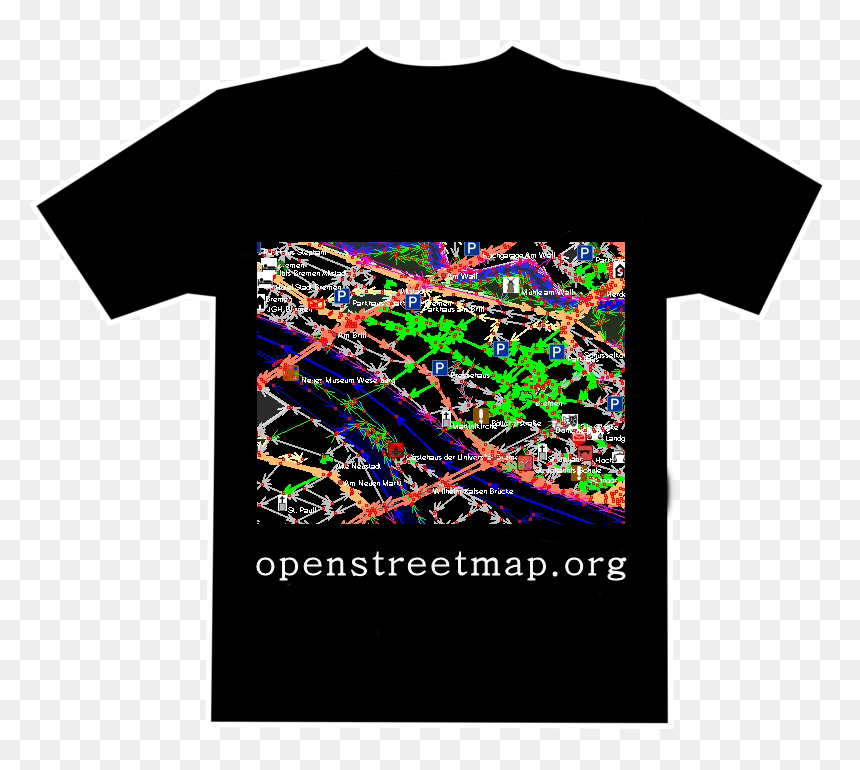 Osm-shirt - Openstreetmap T Shirt, HD Png Download - t shirt .png
