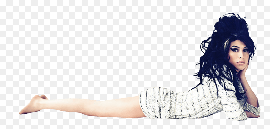 Amy Winehouse Png, Transparent Png - girl laying down png