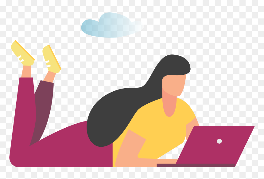 Illustration, HD Png Download - girl laying down png