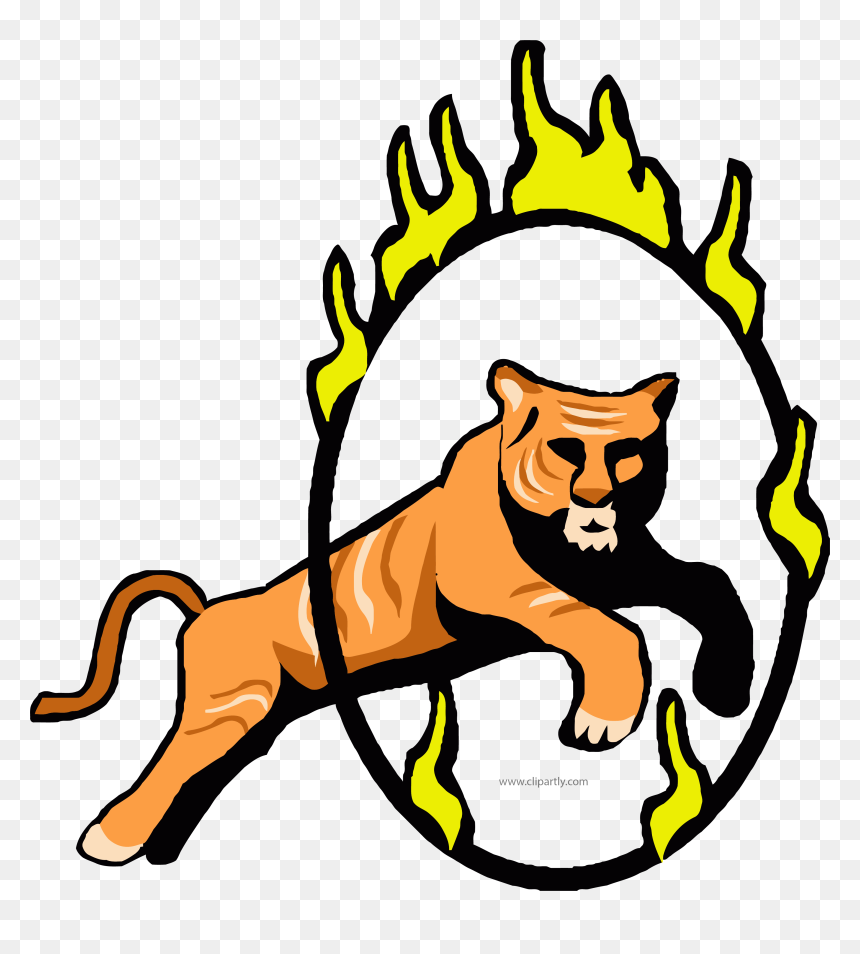 Circus Tigger Fire Clipart Png - Tiger In Circus Coloring, Transparent Png - tiger transparent png