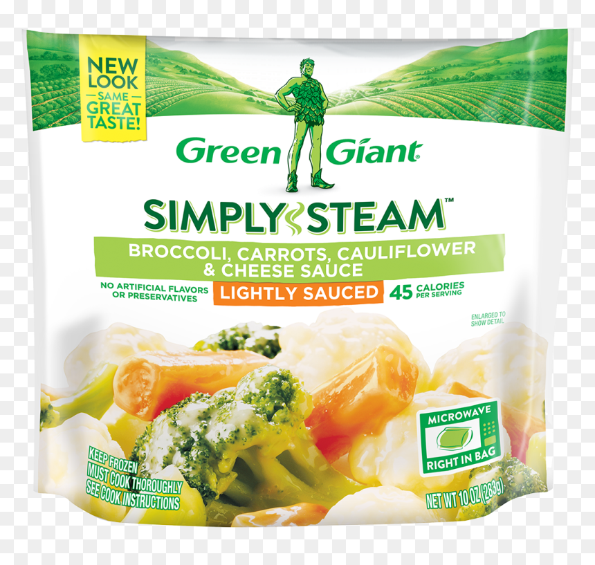 Green Giant® Simply Steam™ Broccoli, Carrots, Cauliflower - Green Giant Broccoli And Cheese, HD Png Download - brocolli png