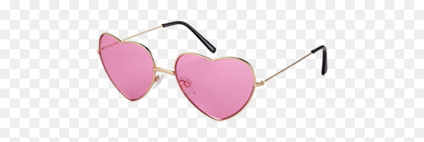 #aesthetic #accessories #sunglasses #pink - Hm Pembe Kalpli Gözlük, HD Png Download - pink sunglasses png
