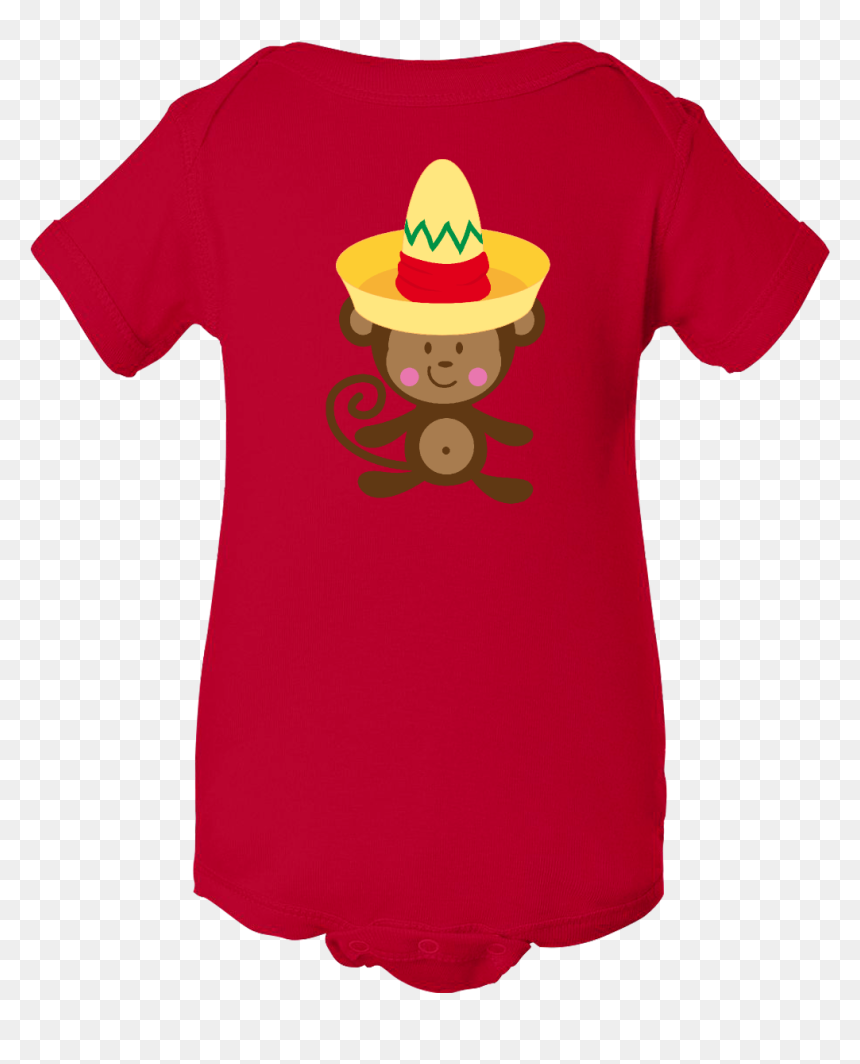 Cinco De Mayo Monkey Infant Creeper Has Big Yellow - Infant Bodysuit, HD Png Download - 100 dollar bills png