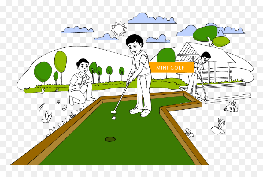 Transparent Mini Golf Clipart - Kankaria Lake Drawing, HD Png Download - mini golf png