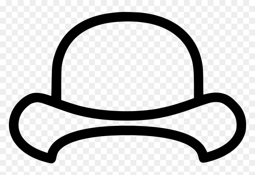 Bowler Hat - Line Art, HD Png Download - derby hat png
