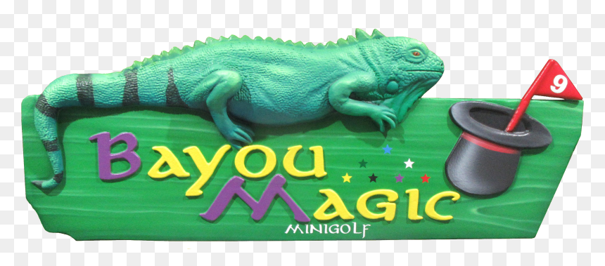 Bayou Magic Fun Center - Green Iguana, HD Png Download - mini golf png