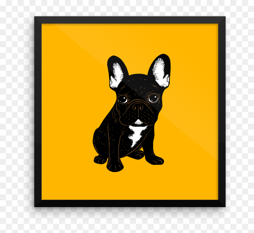 Art Print French Bulldog Art, HD Png Download - bulldog face png
