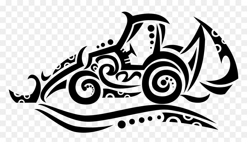 Backhoe Image Black And White , Transparent Cartoons - Backhoe Tattoo, HD Png Download - backhoe png