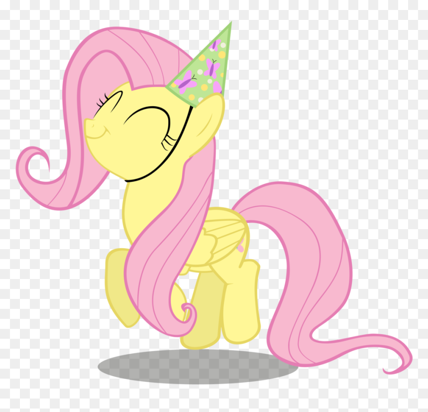 Party Hat No Background - My Little Pony Birthday Fluttershy, HD Png Download - birthday .png