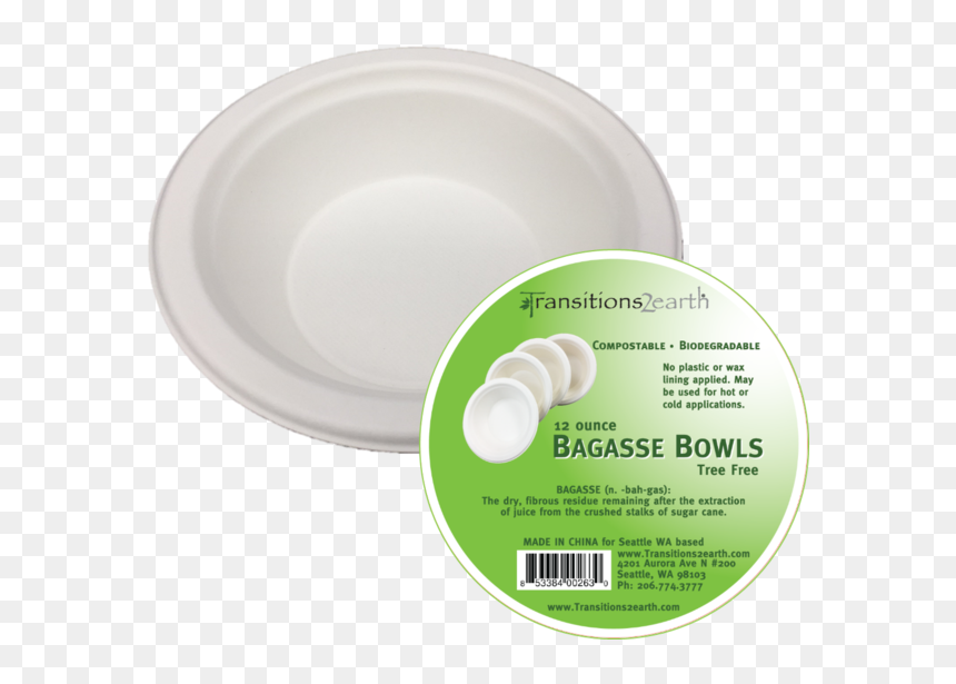 Transitions2earth Biodegradable/ Compostable 12 Oz - Bowl, HD Png Download - sugarcane png