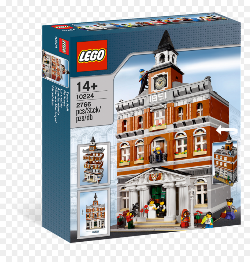 Lego 11 Sets Modular Buildings, HD Png Download - town hall png