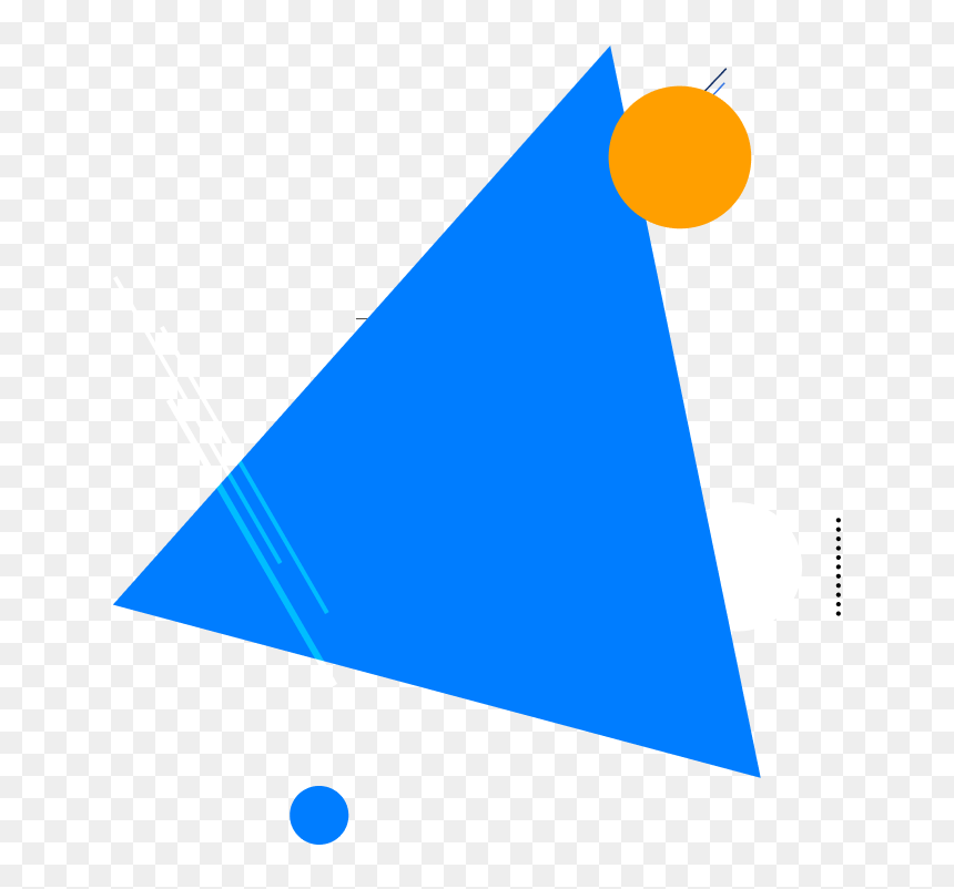 Triangle, HD Png Download - blue abstract png