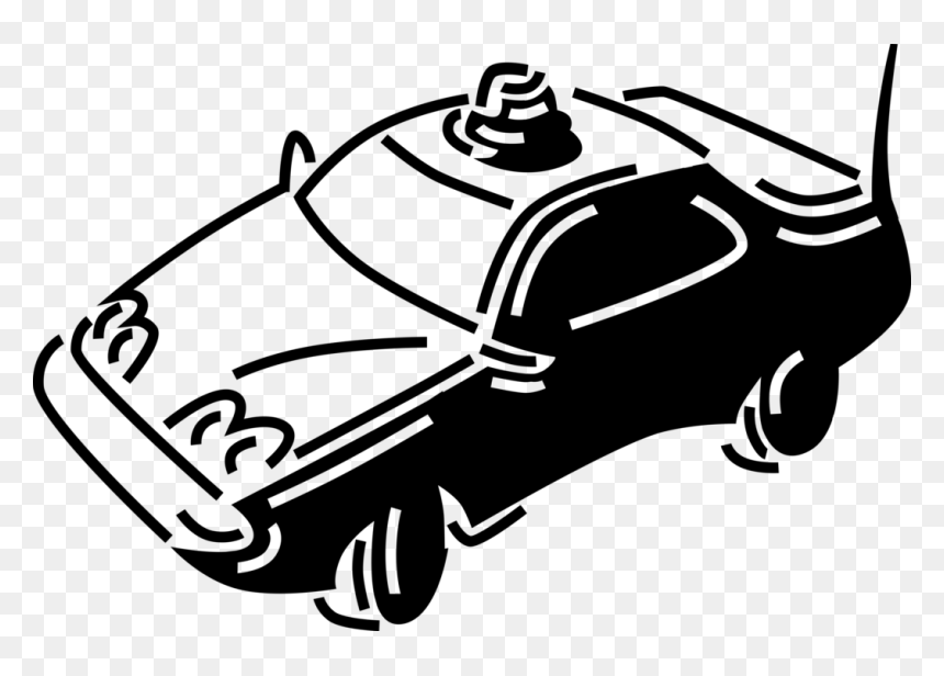 Vector Illustration Of Law Enforcement Police Car Cruiser - Illustration, HD Png Download - police car clipart png
